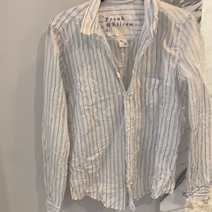 Frank & Eileen Barry’s striped crinkle shirt